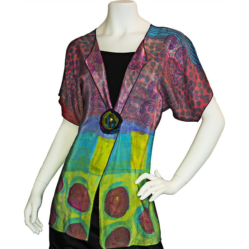 Kimono Jacket (Item 2420) - Jill Stern Wearable Art