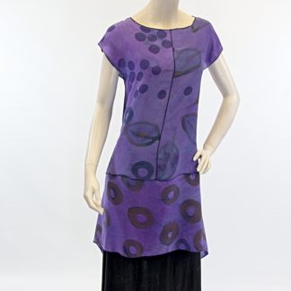 Silk Pieced Dress/Tunic Purple