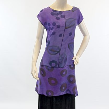 Silk Pieced Dress/Tunic Purple
