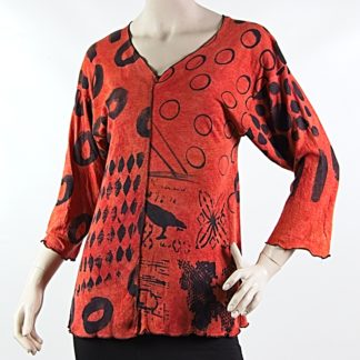 Jersey Tunic - Red and Black