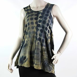 Jersey Tunic - Black and Khaki - Sleeveless