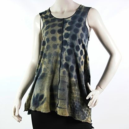 Jersey Tunic - Black and Khaki - Sleeveless
