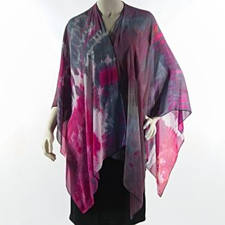 Shawl - Raspberry and Gray