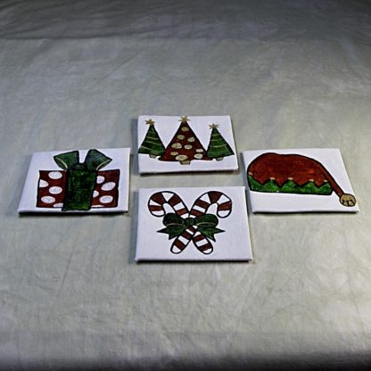 Holiday Container with 4 Holiday Coasters - Image 4